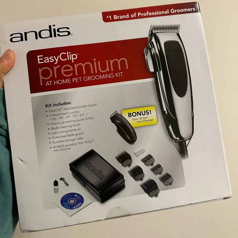 Andis EasyClip premium at home pet grooming kit